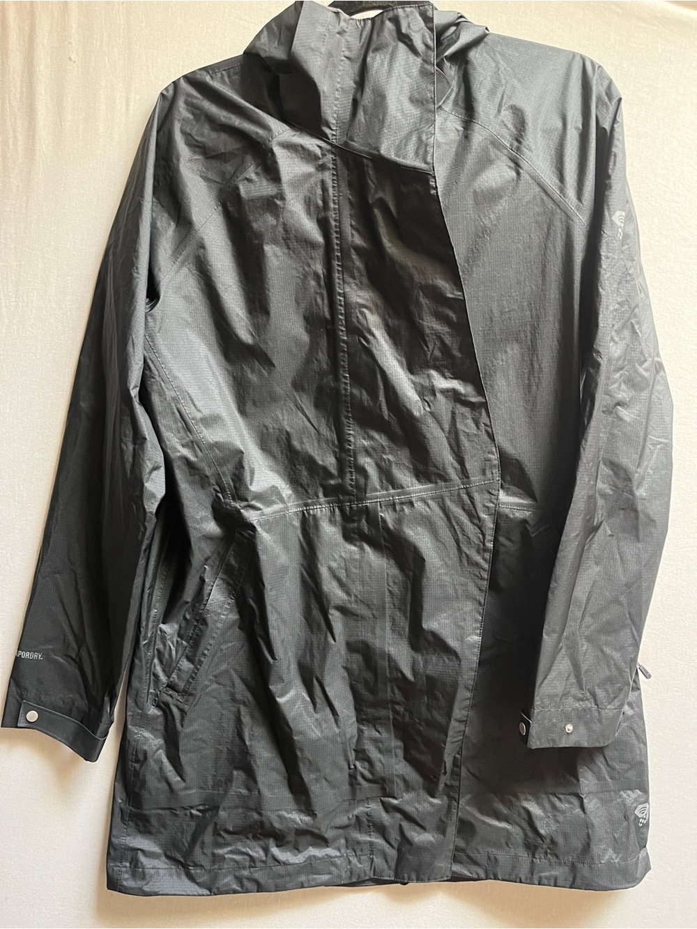 Mountain Hardwear Men's Black Hooded Rain Jacket Size Medium